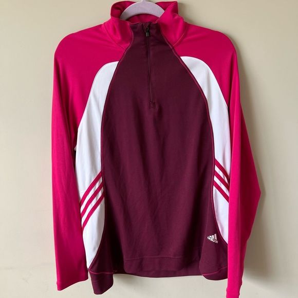 Adidas Women’s Climalite Pullover Jacket in Pink XL